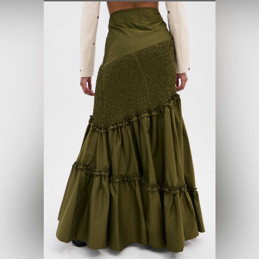 NEW- AKIRA It Only Gets Better Ruched Maxi Skirt - Size 1X - Picture 3 of 4